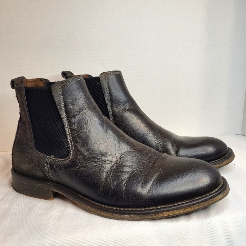 Men's Black Leather Chelsea Boots